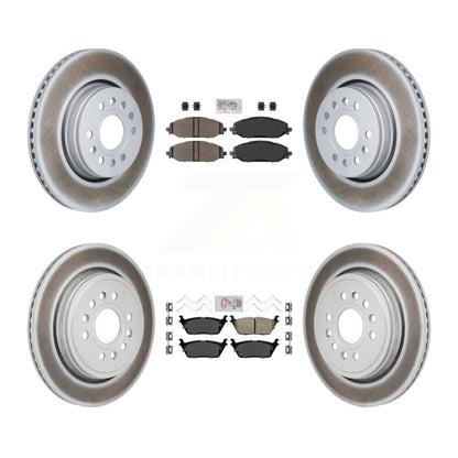 Kit de rotors de frein avant et arrière semi-métalliques avec revêtement en céramique pour Jeep Ram 1500