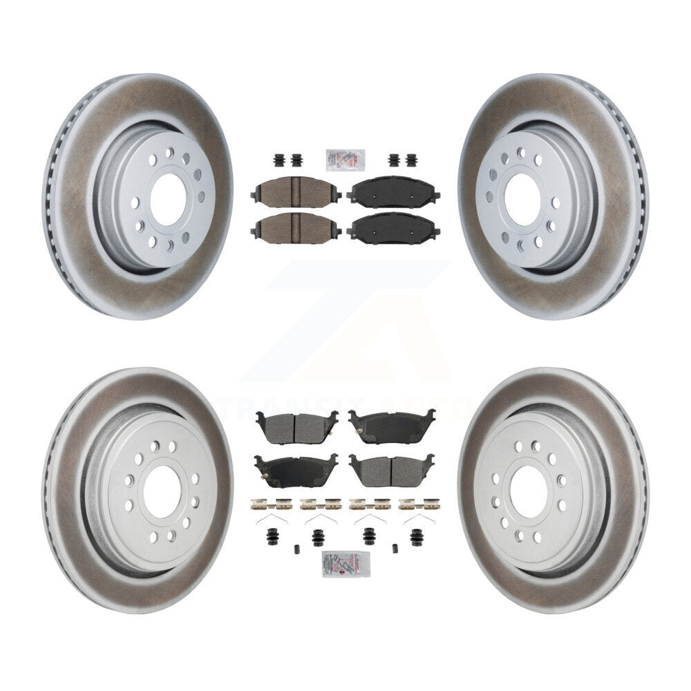 Kit de Rotor de frein avec revêtement de plaquettes semi-métalliques avant et arrière, pour Ram 1500 Jeep Wagoneer