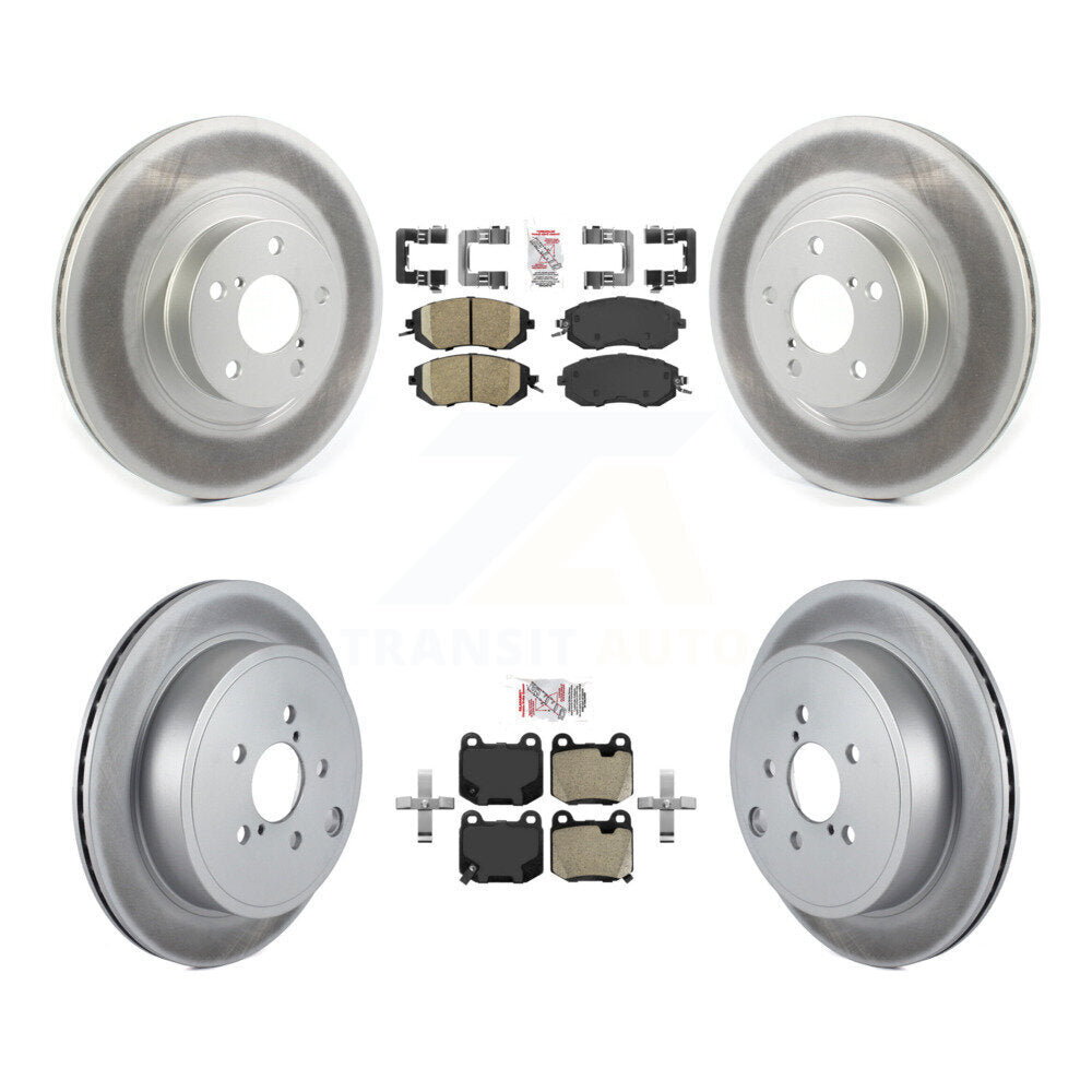 Kit de rotors de frein à disque recouverts de plaquettes semi-métalliques avant et arrière en céramique pour Subaru BR