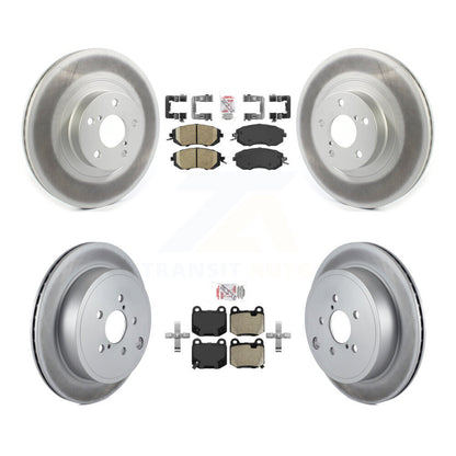Kit de rotors de frein à disque recouverts de plaquettes semi-métalliques avant et arrière en céramique pour Subaru BR
