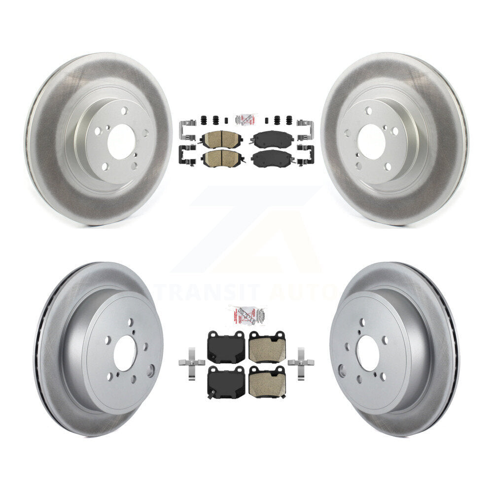 Kit de rotors de frein à disque recouverts de plaquettes semi-métalliques avant et arrière en céramique pour Subaru BR