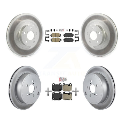 Kit de rotors de frein à disque recouverts de plaquettes semi-métalliques avant et arrière en céramique pour Subaru BR