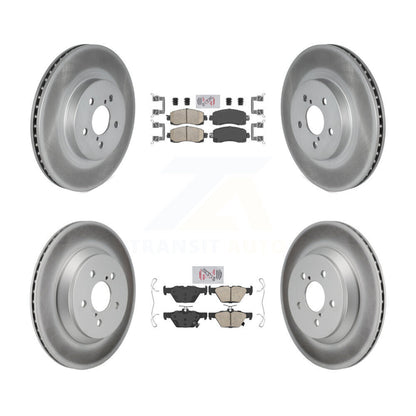 Kit de plaquettes en céramique avant et arrière et disques de frein à disque revêtus pour Subaru Crosstrek