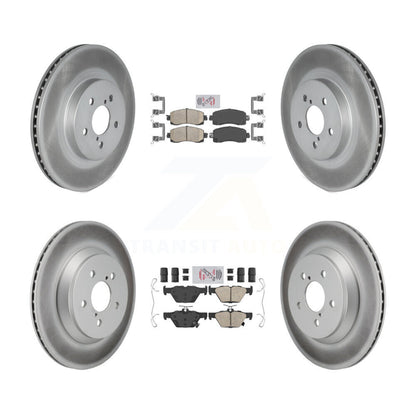 Kit de plaquettes en céramique avant et arrière et disques de frein à disque revêtus pour Subaru Crosstrek