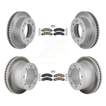 Kit de plaquettes en céramique avant et arrière et Rotor de frein revêtu pour GMC Sierra 3500 HD Chevrole