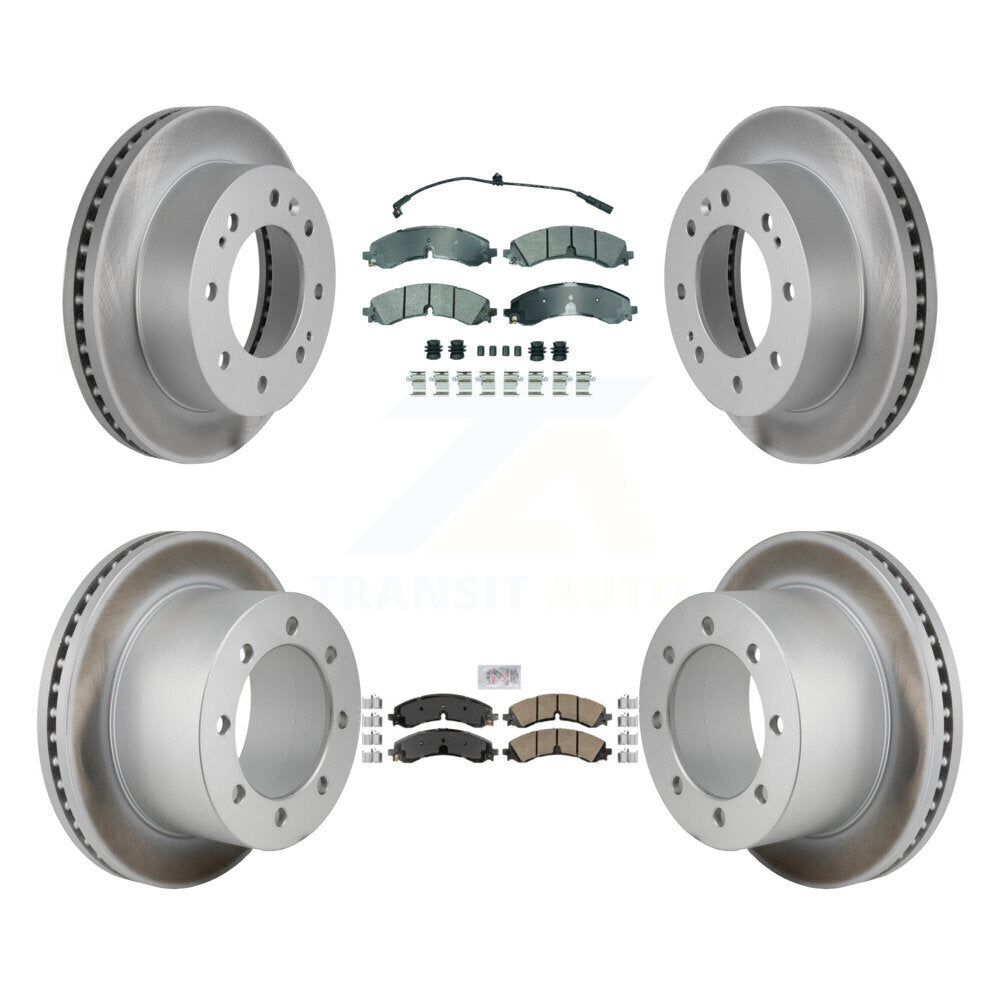 Kit de Rotor de frein à revêtement de plaquette en céramique avant semi-métallique arrière pour GMC Sierra 3500 H