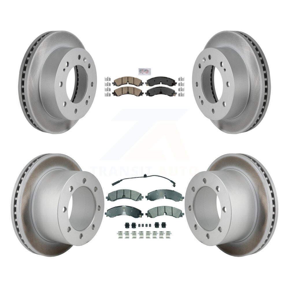 Kit de Rotor de frein à revêtement de plaquette semi-métallique avant et arrière en céramique pour GMC Sierra 3500 H