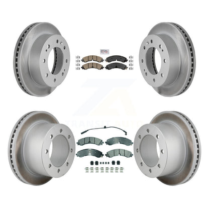Kit de Rotor de frein à revêtement de plaquette semi-métallique avant et arrière en céramique pour GMC Sierra 3500 H