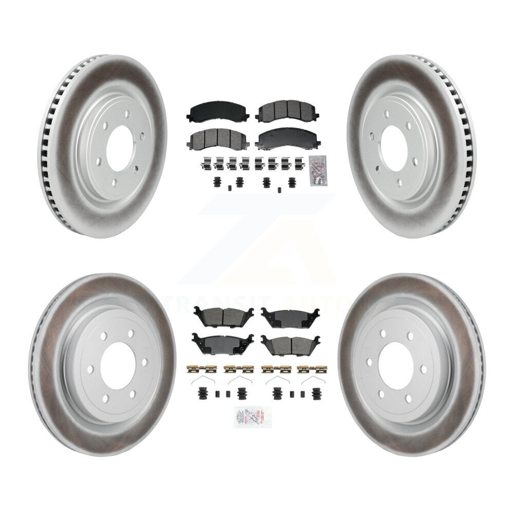 Kit de rotors de frein à disque à revêtement semi-métallique avant et arrière pour Ford F-150 Lightnin