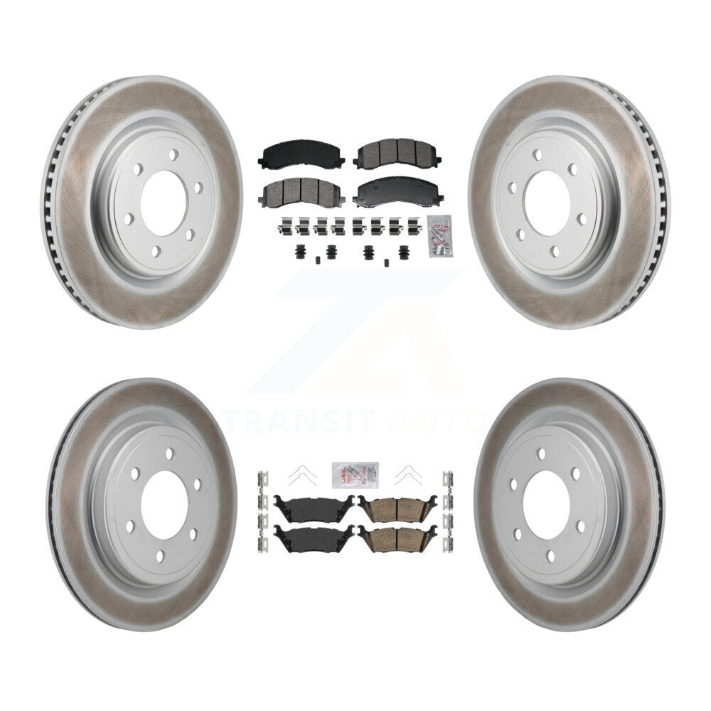 Kit de rotors de frein avant et arrière semi-métalliques avec revêtement en céramique pour Ford Expeditio
