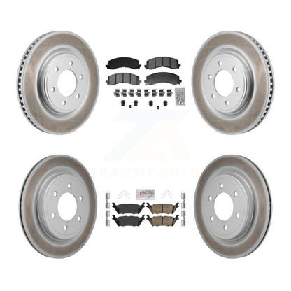 Kit de rotors de frein avant et arrière semi-métalliques avec revêtement en céramique pour Ford Expeditio