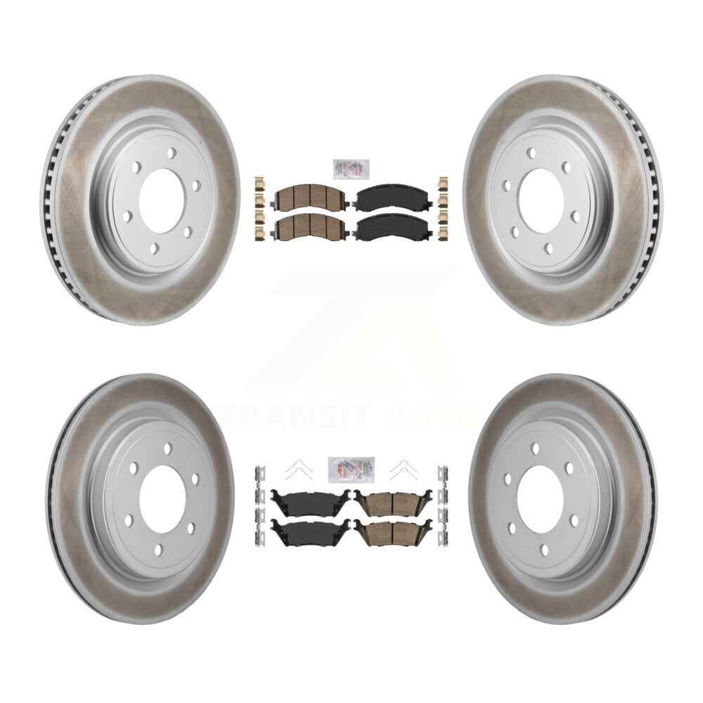 Kit de plaquettes de frein en céramique avant et arrière et Rotor de frein à disque revêtu pour Ford Expedition Lincol