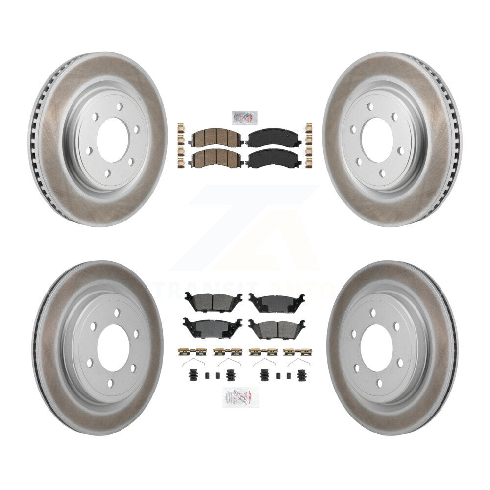 Kit de rotors de frein avant et arrière semi-métalliques avec revêtement en céramique pour Ford Expeditio