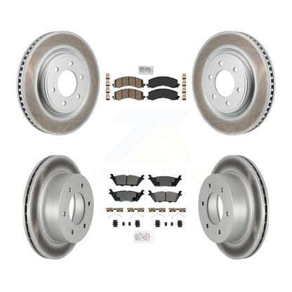 Kit de Rotor de frein avec revêtement de plaquettes semi-métalliques avant et arrière en céramique, pour Ford Bronco 3.0