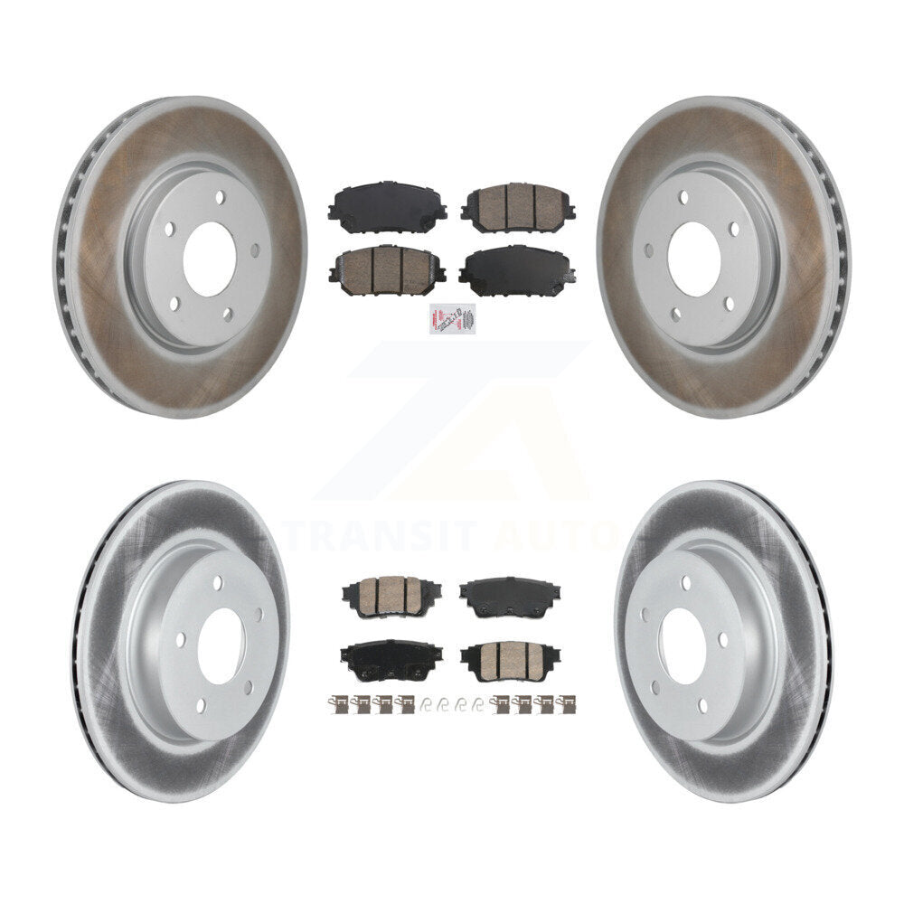 Kit de plaquettes en céramique avant et arrière et disques de frein enduits pour Nissan Rogue