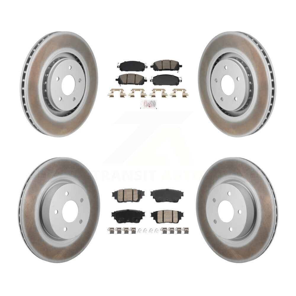 Kit de Rotor de frein à revêtement de plaquettes en céramique avant et arrière, pour Mitsubishi Outlander Nissan QX6