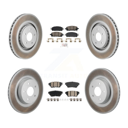Kit de Rotor de frein à revêtement de plaquettes en céramique avant et arrière, pour Mitsubishi Outlander Nissan QX6