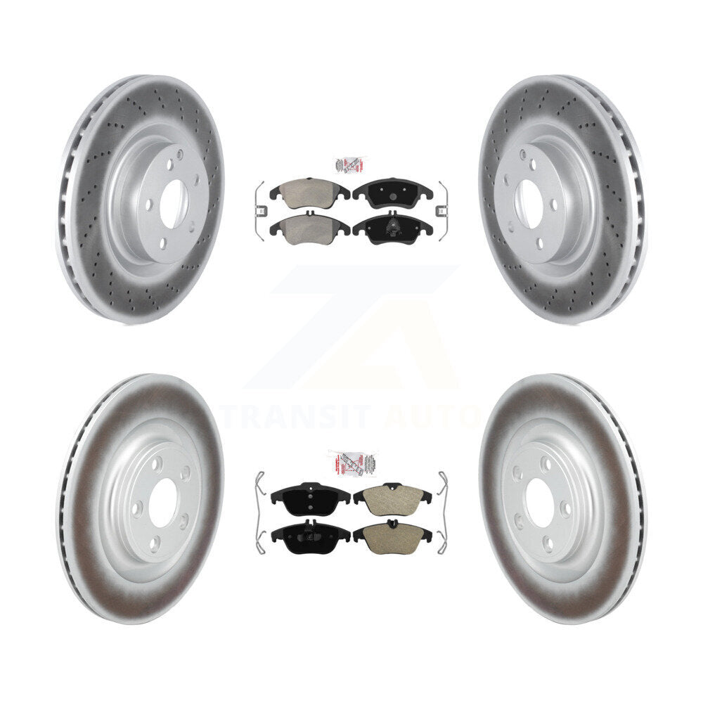 Kit de rotors de frein à disque recouverts de plaquettes semi-métalliques avant et arrière pour Mercedes-Benz E40