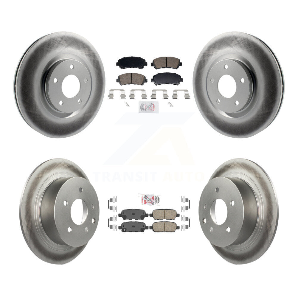 Kit de rotors de frein à revêtement de plaquettes en céramique avant et arrière, pour Nissan Sentra SE-R Spec 07-12