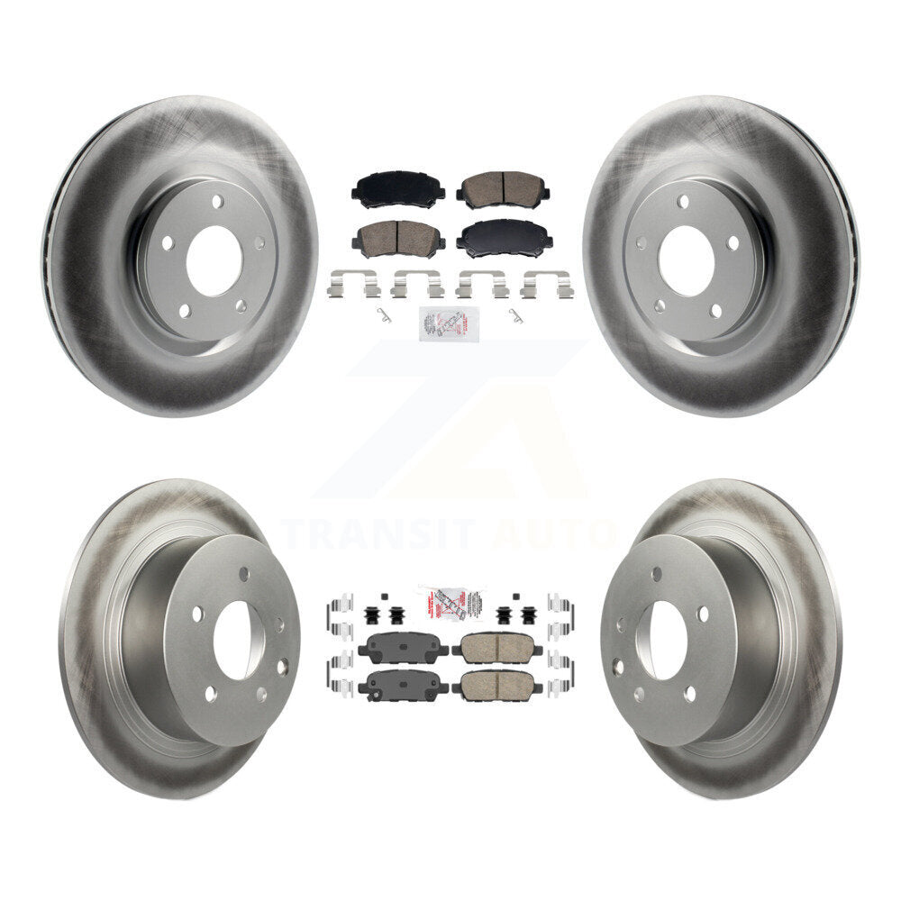Kit de rotors de frein à revêtement de plaquettes en céramique avant et arrière, pour Nissan Sentra SE-R Spec 07-12