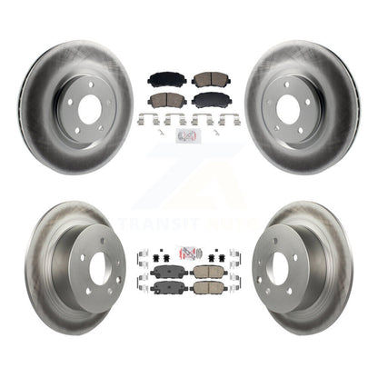 Kit de rotors de frein à revêtement de plaquettes en céramique avant et arrière, pour Nissan Sentra SE-R Spec 07-12