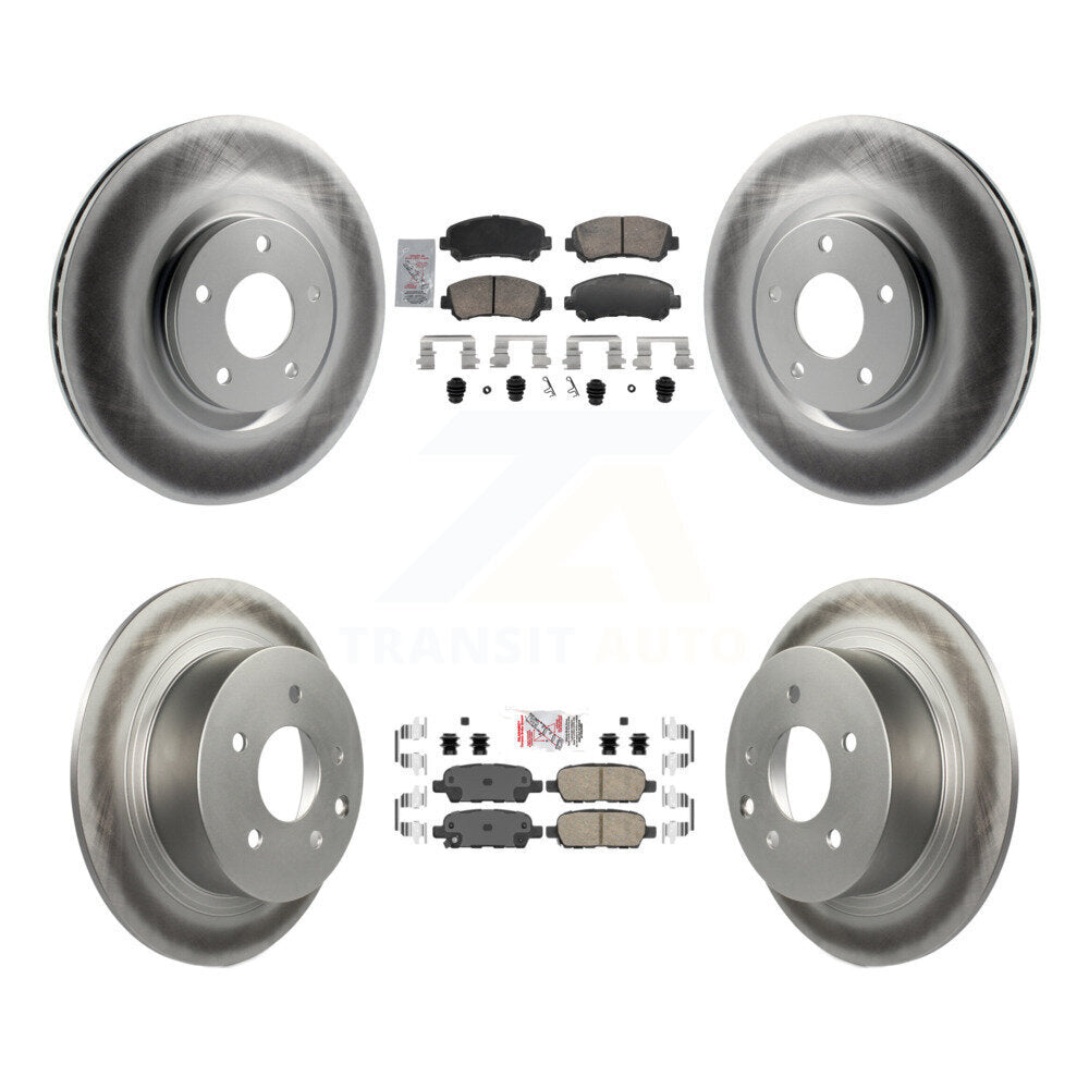 Kit de rotors de frein à revêtement de plaquettes en céramique avant et arrière, pour Nissan Sentra SE-R Spec 07-12