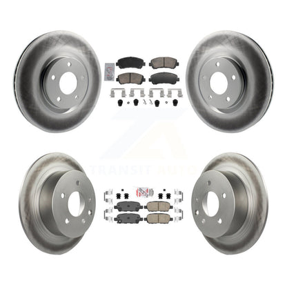 Kit de rotors de frein à revêtement de plaquettes en céramique avant et arrière, pour Nissan Sentra SE-R Spec 07-12