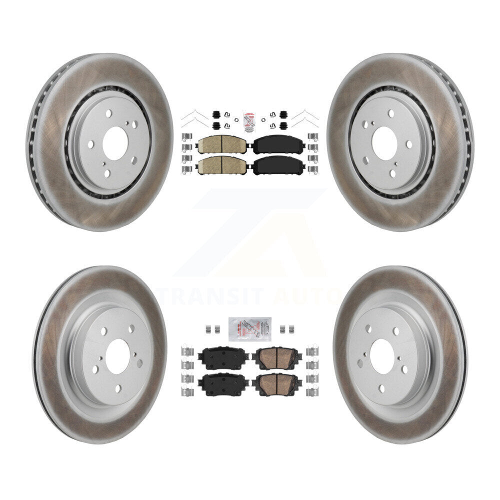 Kit de Rotor de frein enduit de plaquettes en céramique avant et arrière, pour Toyota Sienna RAV4 Prime Lexu