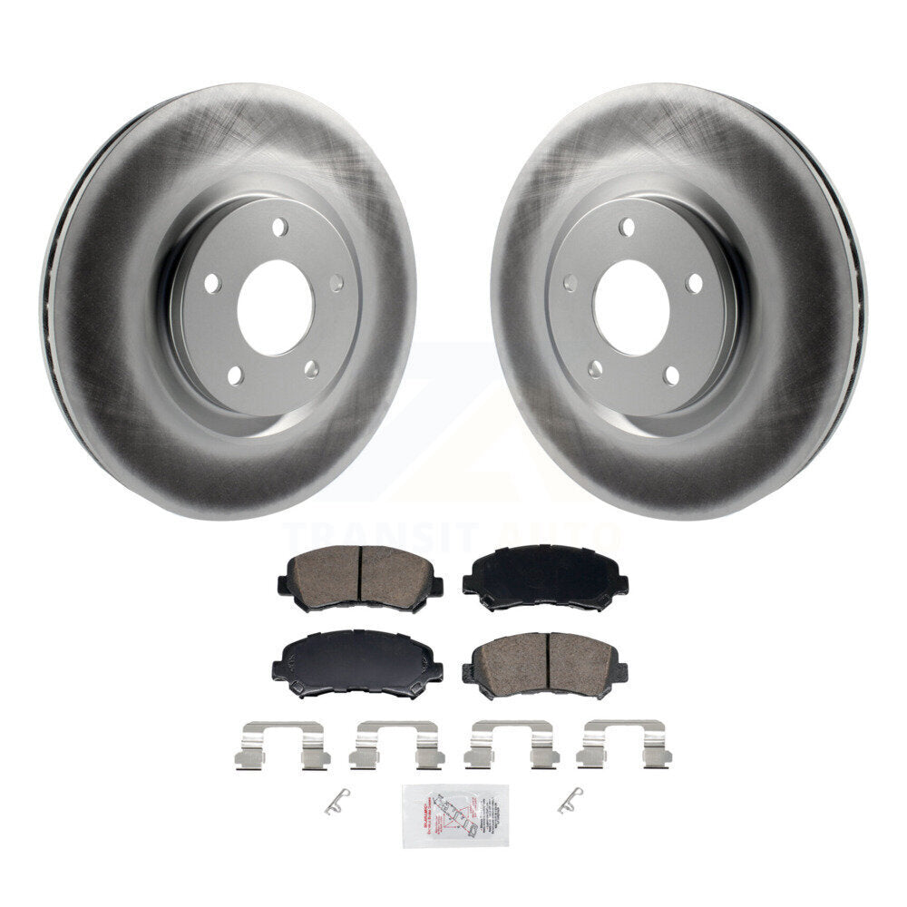 Rotors de frein à disque à revêtement avant et kit de plaquettes en céramique pour Nissan Sentra Juke