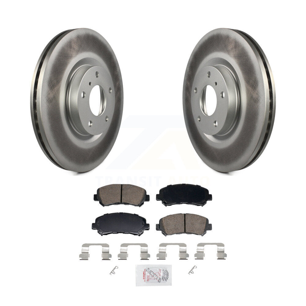 Rotors de frein à disque à revêtement avant et kit de plaquettes en céramique pour Nissan Maxima KGA-10621