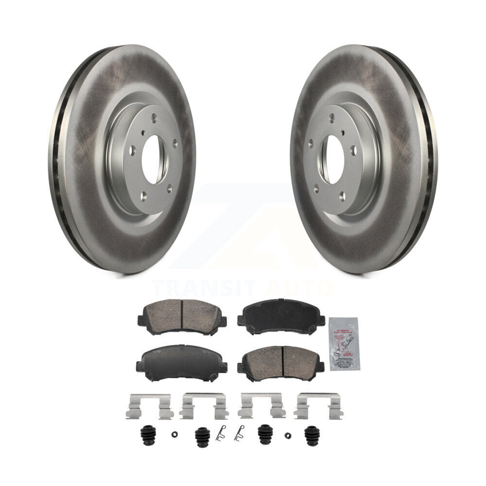 Rotors de frein à disque à revêtement avant et kit de plaquettes en céramique pour Nissan Maxima KGA-10621