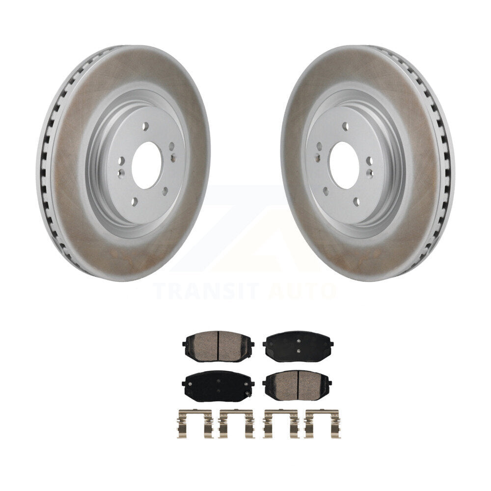 Rotors de frein à disque à revêtement avant et Kit de plaquettes en céramique pour Hyundai Sonata Kia K5