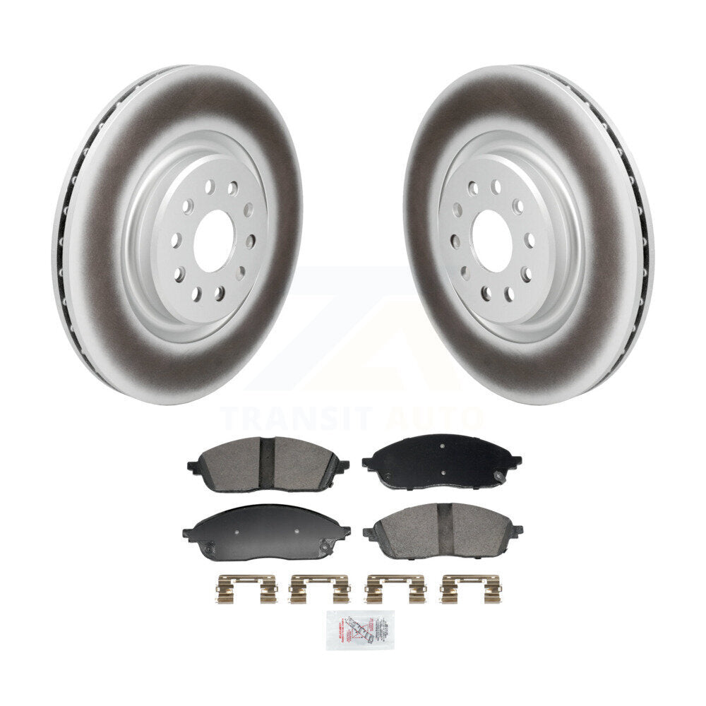 Kit de rotors de frein à disque à revêtement avant et de plaquettes en céramique pour Jeep Grand Cherokee L