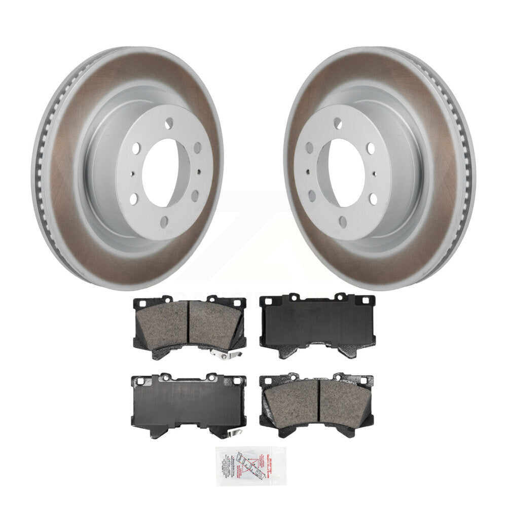 Rotor de frein à revêtement avant et Kit de plaquettes en céramique pour Toyota Tundra Sequoia Lexus LX60
