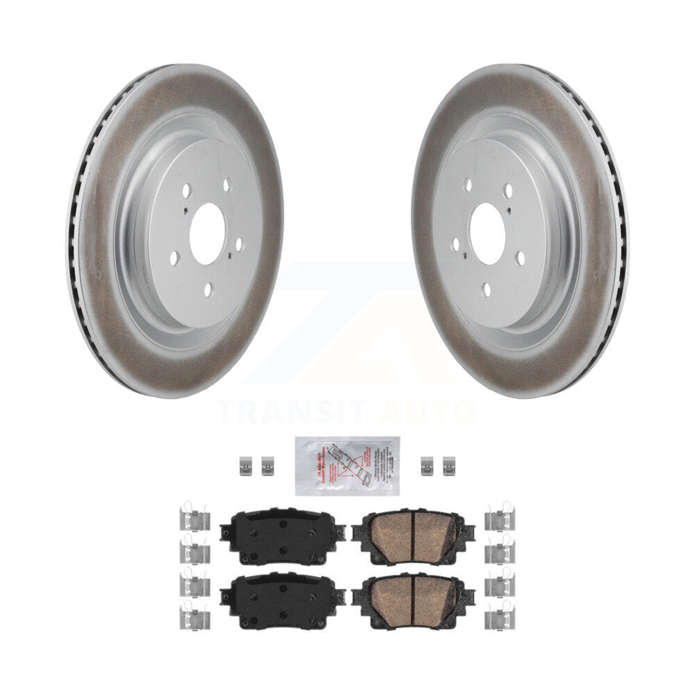 Rotor de frein à disque à revêtement arrière et kit de plaquettes en céramique pour Toyota Highlande 2020 – 2023