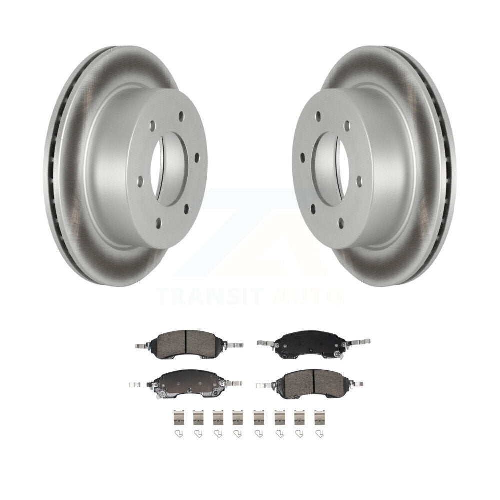 Kit de rotors de frein à disque à revêtement arrière et de plaquettes en céramique pour Ford Bronco KGA-106289