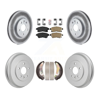 Rotors de frein à disque avant et arrière, tampon en céramique et Kit de tambour enduit pour Chevrolet Soni