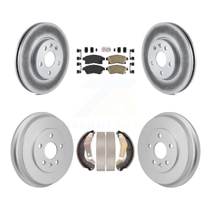 Rotors de frein à disque avant et arrière, tampon en céramique et Kit de tambour enduit pour Chevrolet Soni