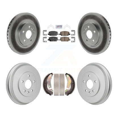 Rotors de frein à disque avant et arrière, plaquettes en céramique et Kit de tambour enduit pour Chevrolet Tra