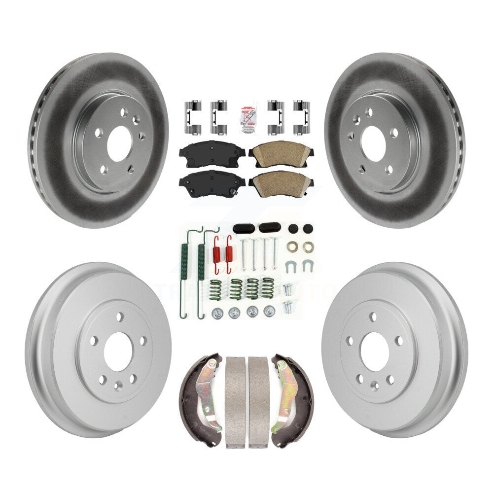 Kit de tambour avec revêtement en céramique, Rotors de frein avant et arrière (7 pièces) pour Chevrolet Sonic R