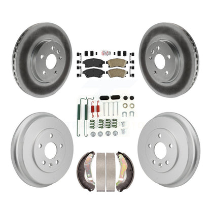 Kit de tambour avec revêtement en céramique, Rotors de frein avant et arrière (7 pièces) pour Chevrolet Sonic R