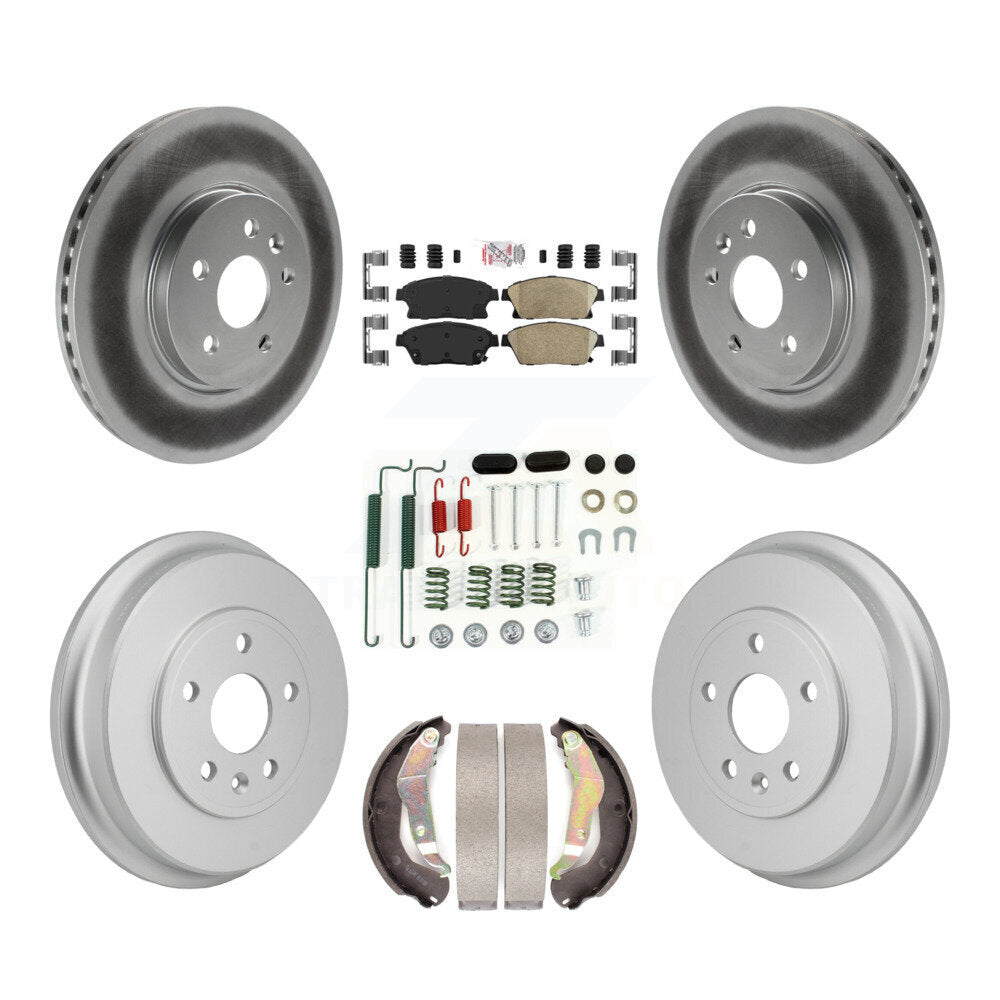 Kit de tambour avec revêtement en céramique, Rotor de frein à disque avant et arrière (7 pièces) pour Chevrolet Tra