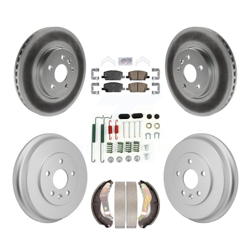 Kit de tambour avec revêtement en céramique, Rotor de frein à disque avant et arrière (7 pièces) pour Chevrolet Tra