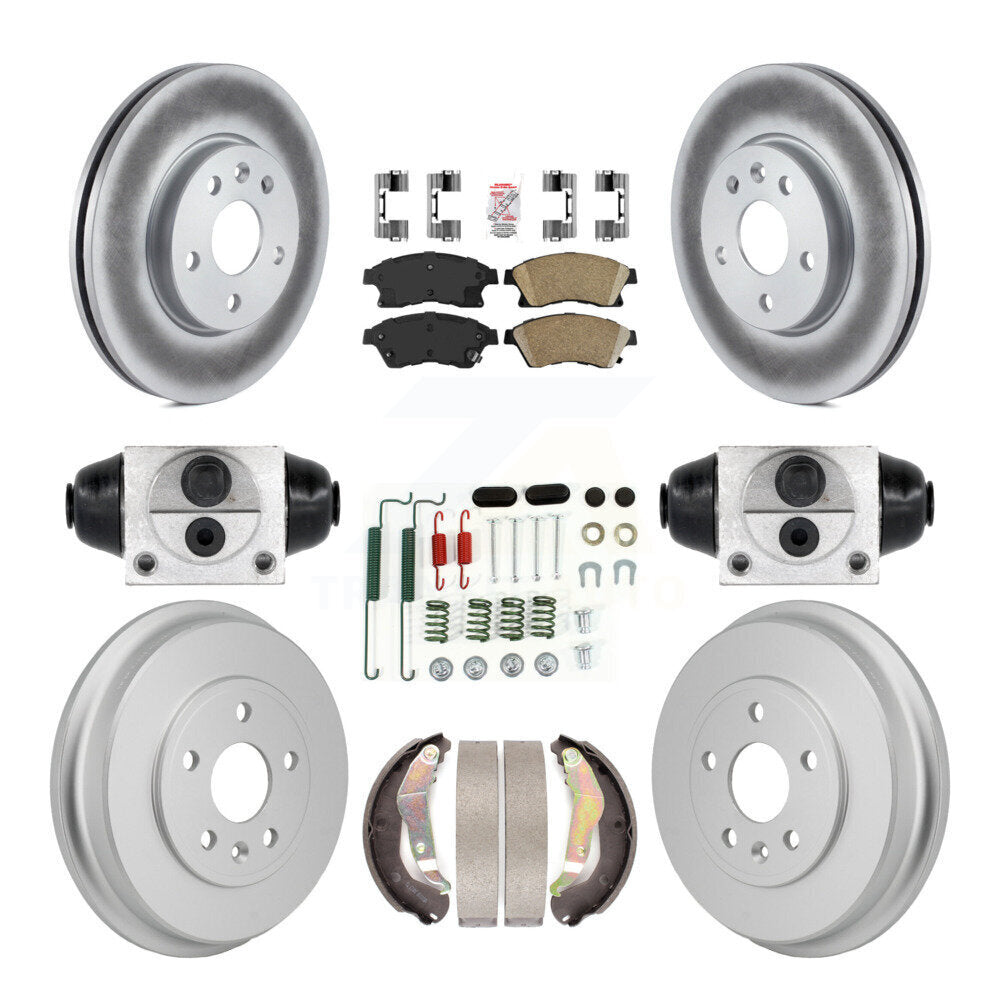 Kit de tambour à revêtement en céramique, Rotors de frein à disque avant et arrière (9 pièces) pour Chevrolet Soni