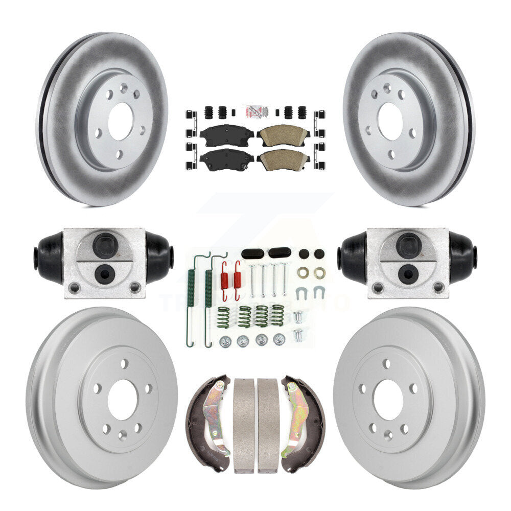 Kit de tambour à revêtement en céramique, Rotors de frein à disque avant et arrière (9 pièces) pour Chevrolet Soni