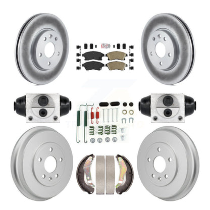 Kit de tambour à revêtement en céramique, Rotors de frein à disque avant et arrière (9 pièces) pour Chevrolet Soni