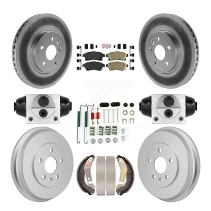 Kit de tambour avec revêtement en céramique, Rotors de frein avant et arrière (9 pièces) pour Chevrolet Sonic R