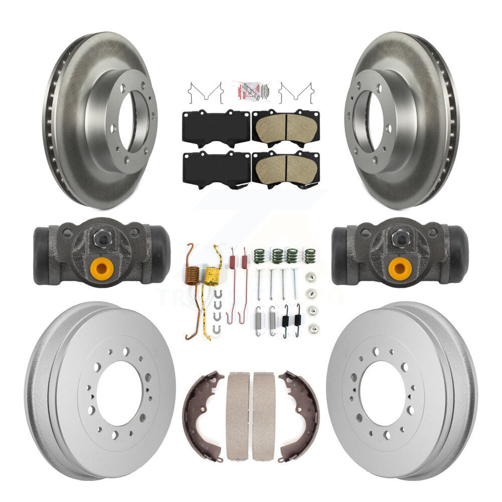 Kit de tambour avec revêtement en céramique, Rotors de frein à disque avant et arrière (9 pièces) pour Toyota Tacom