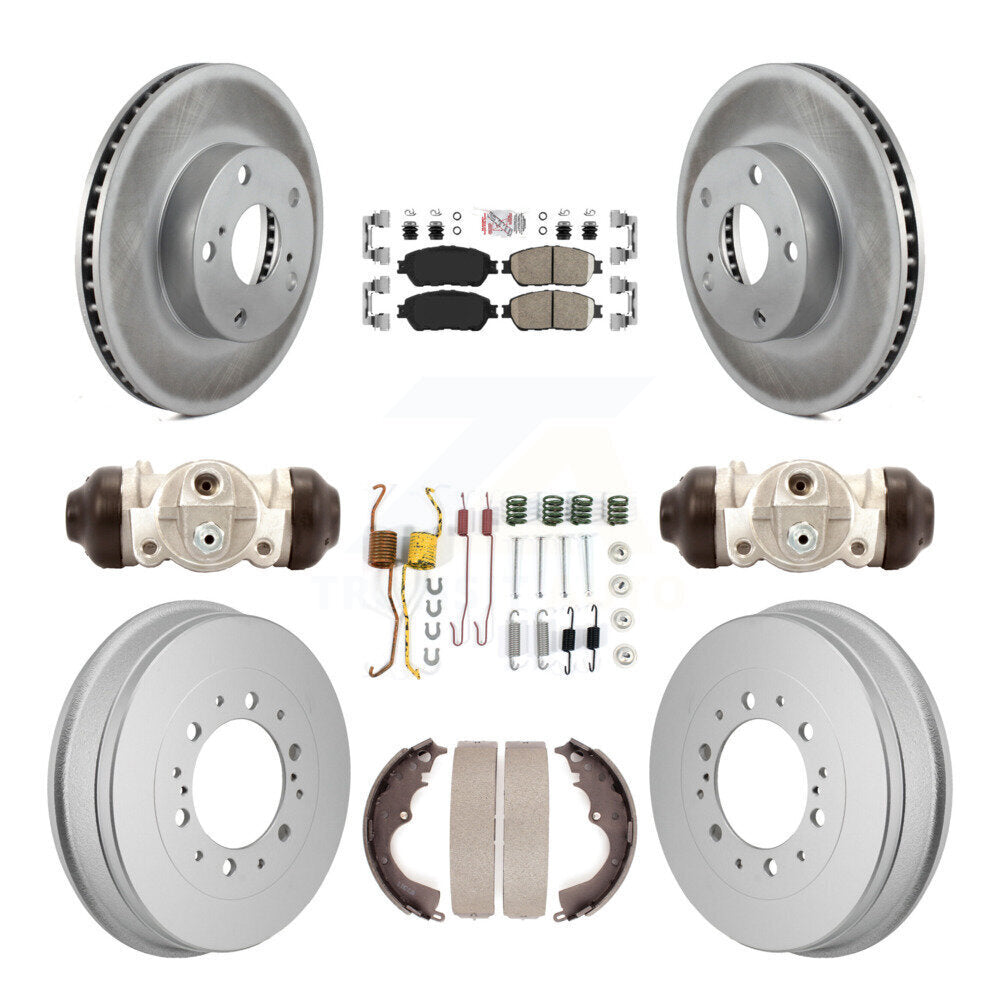 Kit de tambour de revêtement de plaquettes en céramique de rotors de frein avant et arrière (9 pièces) pour 15 Toyota Tacoma 4W