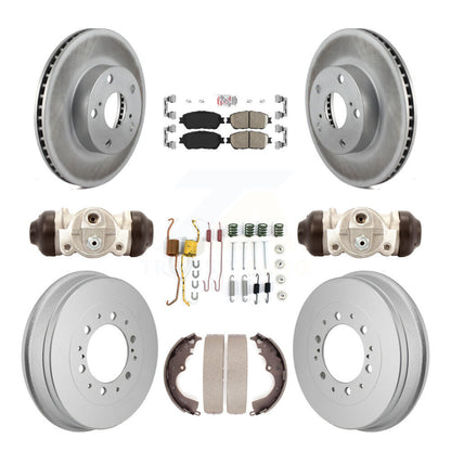 Kit de tambour de revêtement de plaquettes en céramique de rotors de frein avant et arrière (9 pièces) pour 15 Toyota Tacoma 4W